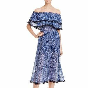 MISA LOS ANGELES MARIBEL OFF THE SHOULDER DRESS XS